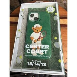 MVMT Center Court MagSafe Snap-On Case iPhone 15/14/13 Green Teddy Bear Tennis